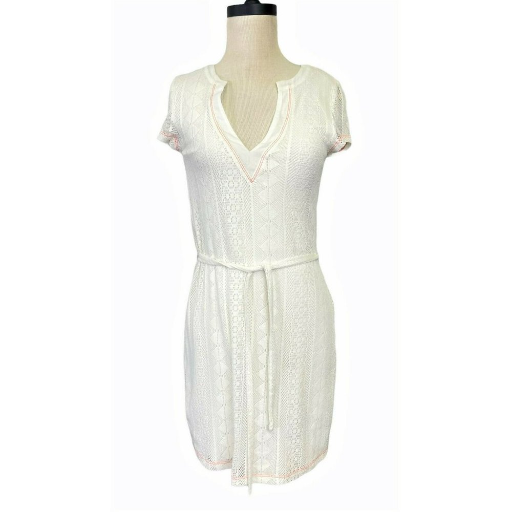 SANCTUARY Women's Ivory Lace V-Neck Dress Small